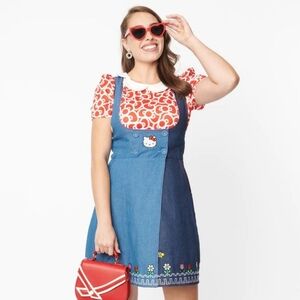 Hello Kitty x Smak Parlour Denim Dress Sz 14